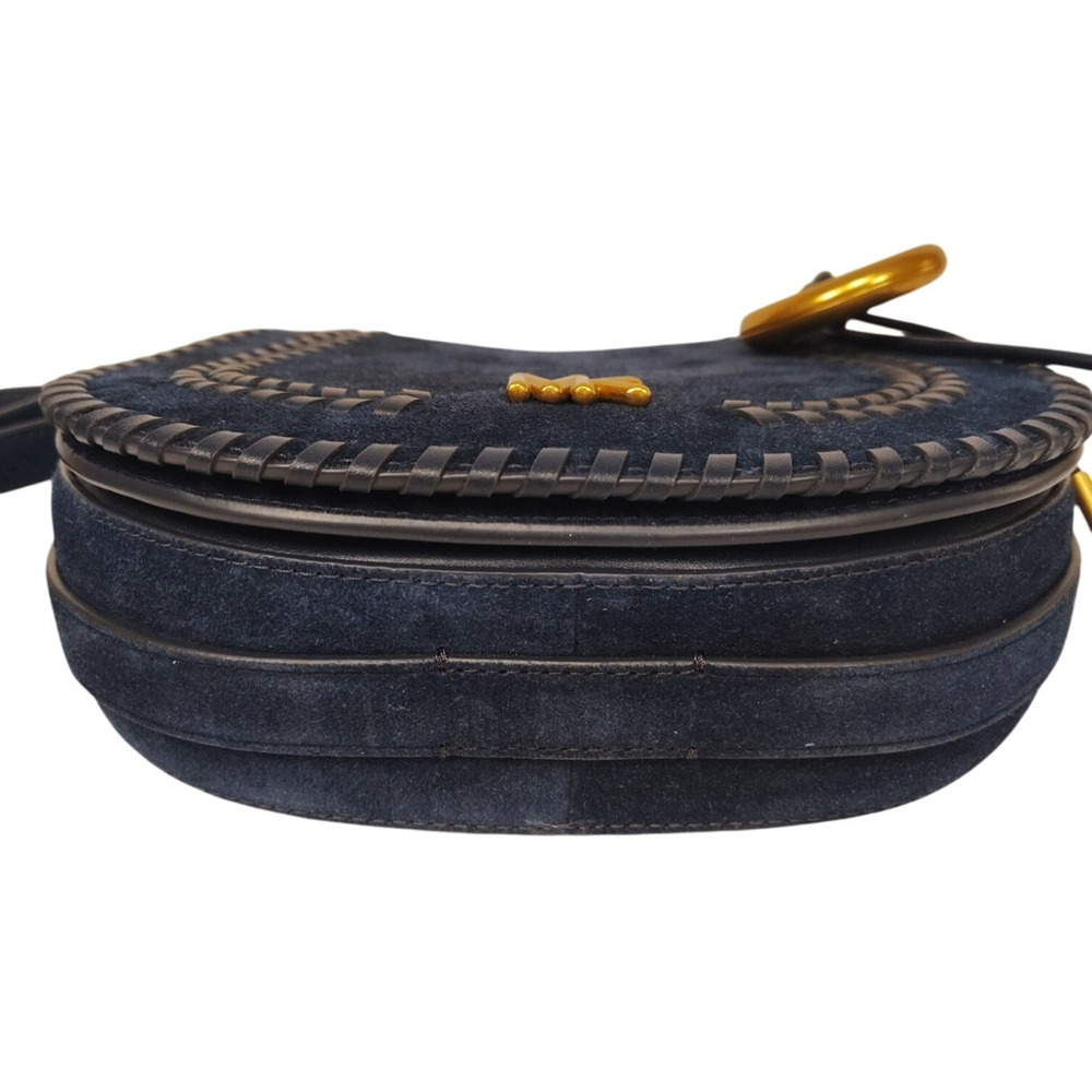 Michael Kors Josie Medium Whipstitched Suede Saddle Bag-Dress Blues/Navy-NWT - Picture 6 of 15